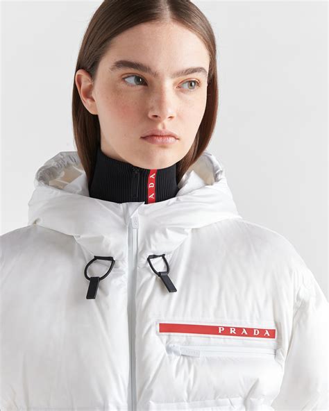 prada cropped technical nylon down jacket|Cropped technical nylon down jacket .